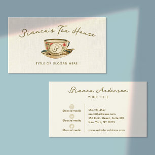 Vintage Tea Cup Business Card
