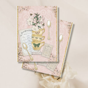 Vintage Tea Cup Cherry Blossom Butterfly Decoupage Tissue Paper