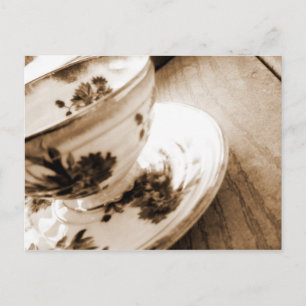 Vintage Tea Cup Postcard