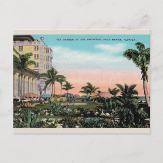 Vintage Tea Garden at Breakers Palm Beach Postcard