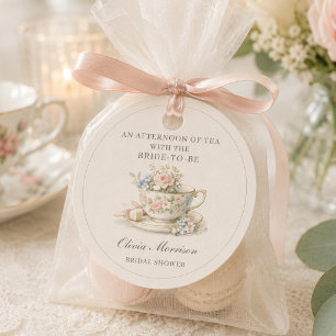 Vintage Tea Party Bridal Shower Favour Tags