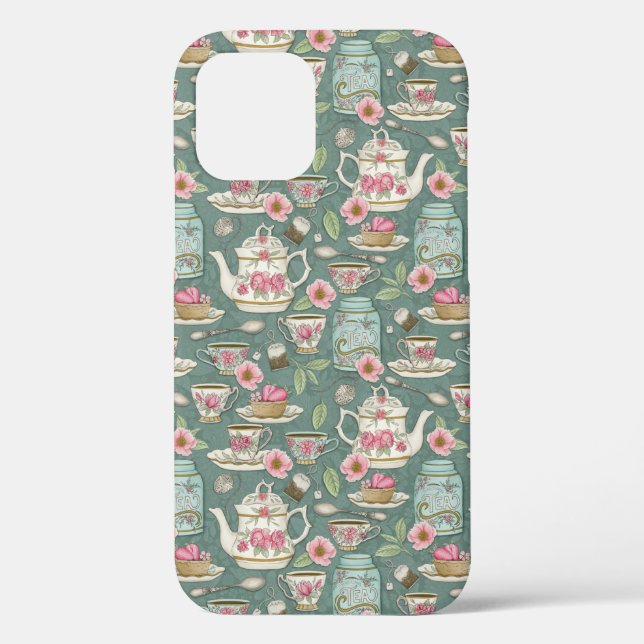 Vintage Tea Party Case-Mate iPhone Case (Back)