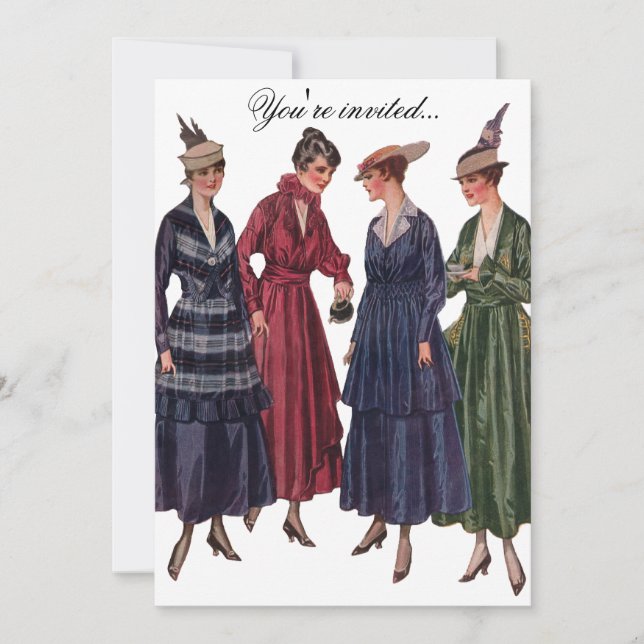 Vintage Tea Party Invitation (Front)