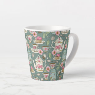 Vintage Tea Party Latte Mug
