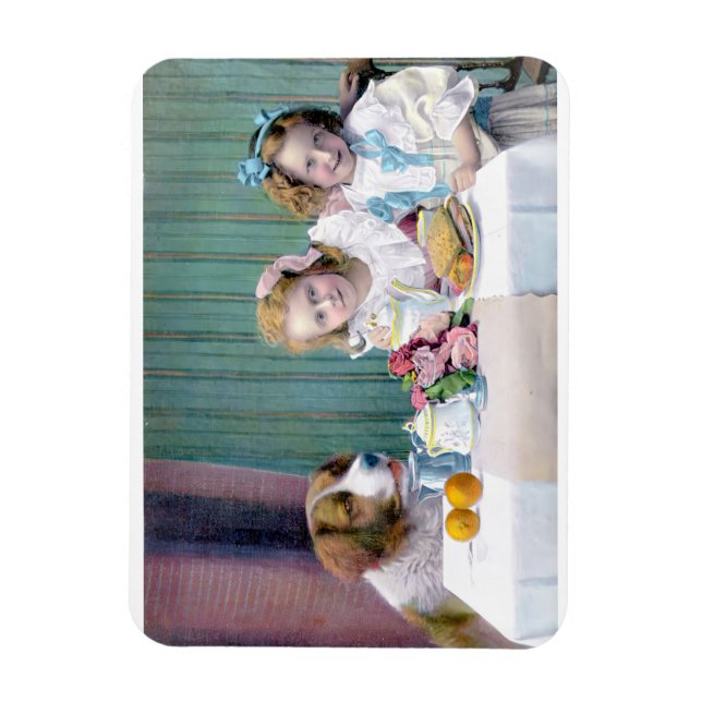 Vintage Tea Party  Magnet (Vertical)