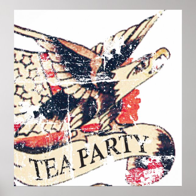 Vintage Tea Party Poster Signs (Front)