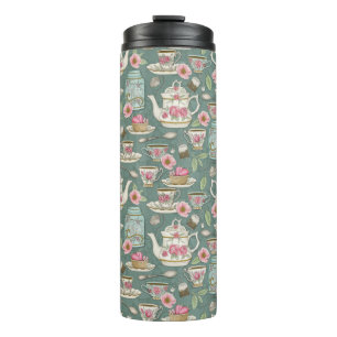 Vintage Tea Party Thermal Tumbler
