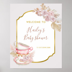 Vintage Tea Party Welcome Sign