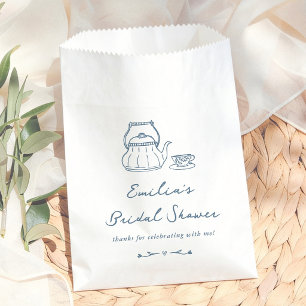 Vintage Tea Party Whimsical Floral Bridal Shower Favour Bag