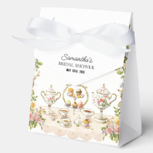 Vintage Tea Party with Teapots and Tea Cups Bridal Favour Box