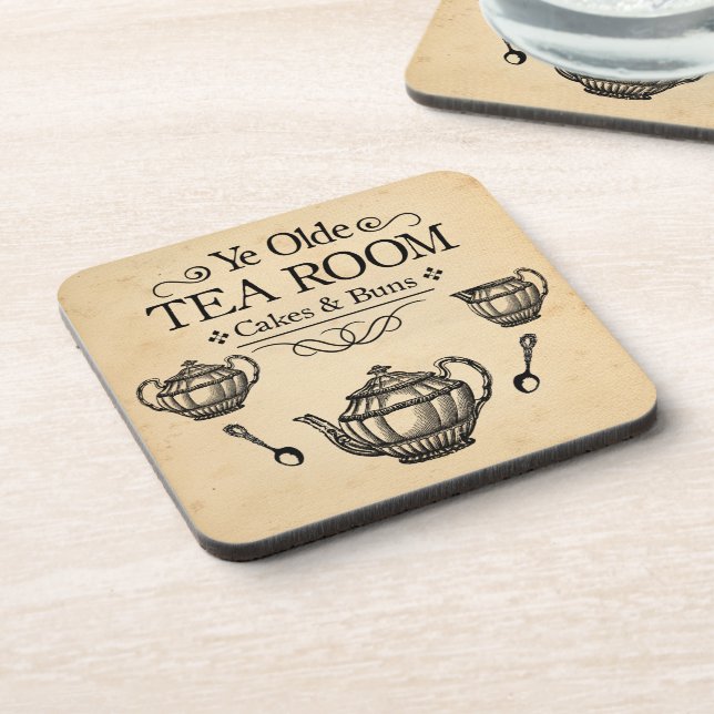 Vintage Tea Room Coaster (Left Side)