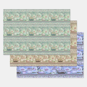 Vintage Tea & Roses Wrapping Paper Sheet