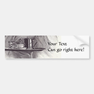 Vintage Tea Tray Bumper Sticker