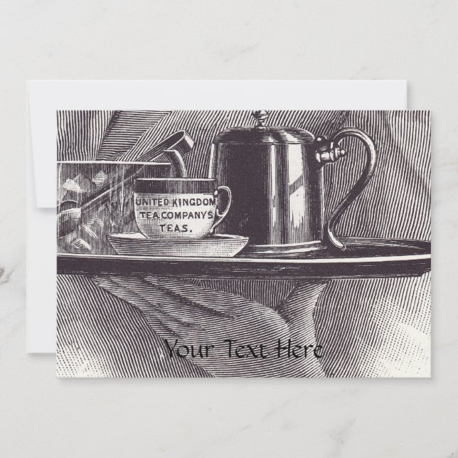 Vintage Tea Tray Invitation (Front)