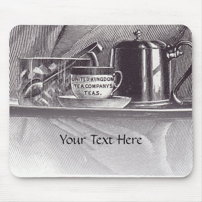 Vintage Tea Tray Mouse Pad (Front)