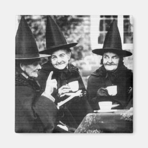 Vintage Tea Witch Magnet