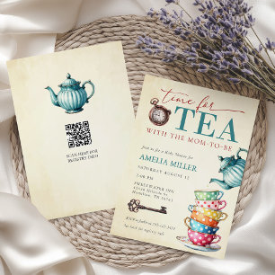 Vintage Tea with the Mum-to-be Baby Shower  Invitation