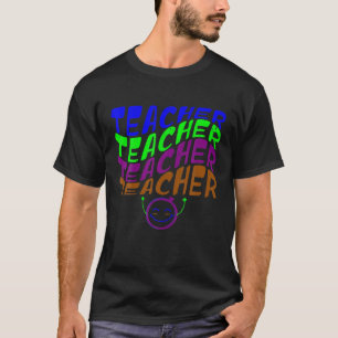 Vintage Teacher Inspirational Colourful Back To Sc T-Shirt
