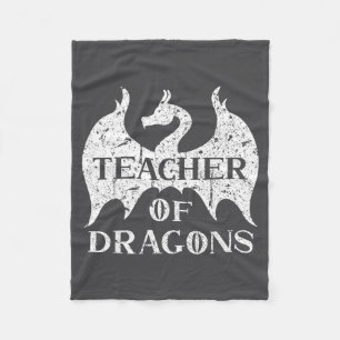 Vintage Teacher Of Dragons Funny Quotes Teacher St Fleece Blanket