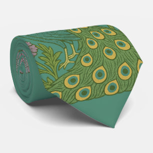 Vintage Teal Peacock Tie