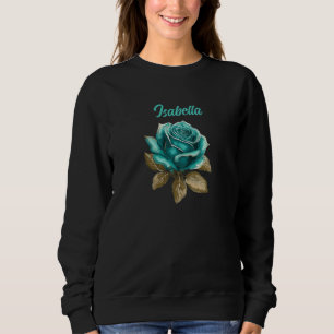 Vintage Teal Rose Sweatshirt