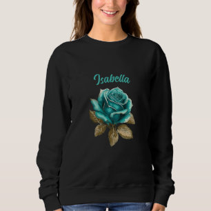 Vintage Teal Rose Sweatshirt