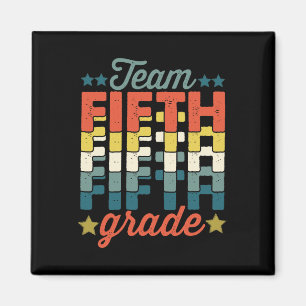 Vintage Team 5th Fifth Grade Byck To School Teache Magnet