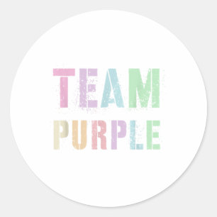 Vintage Team Purple Summer Camp War Game Sports Co Classic Round Sticker