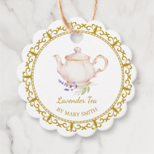 Vintage Teapot Homemade Lavender Tea Hang Tag