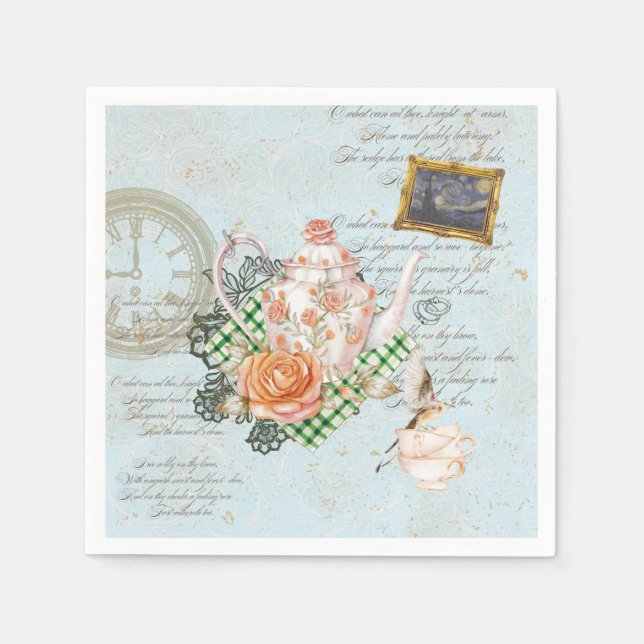 Vintage Teapot Napkin (Front)