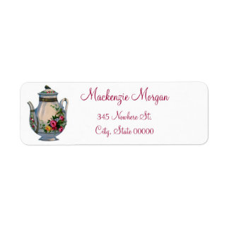 Vintage Teapot Return Address Labels