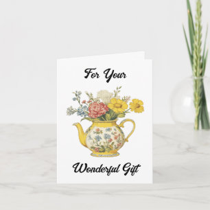 Vintage Teapot Thank-You Card