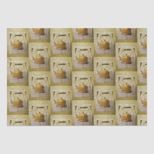 Vintage Teapot Tissue Paper (Front)