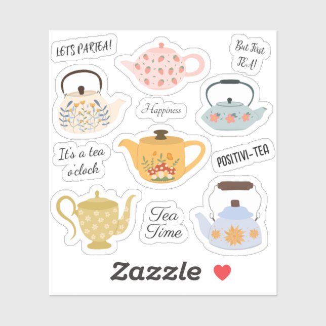 Vintage Teapots Tea Lovers Tea Time Bujo Planner  (Sheet)