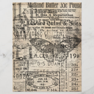 Vintage tear-away scrapbook paper