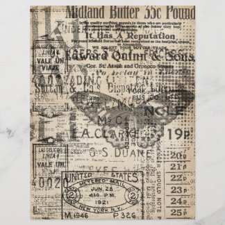 Vintage tear-away scrapbook paper 