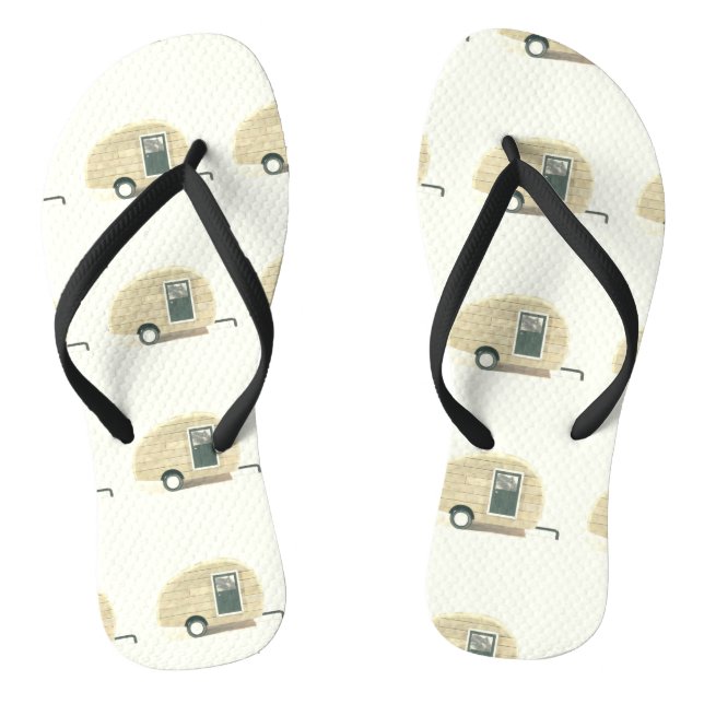 Vintage teardrop trailer gypsy caravan thongs (Footbed)