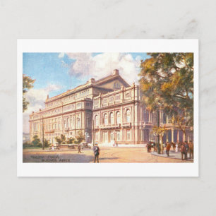 Vintage Teatro Colon, Buenos Aires, Argentina Postcard