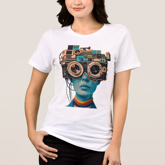  Vintage Tech Design Tri-Blend Shirt (Front)
