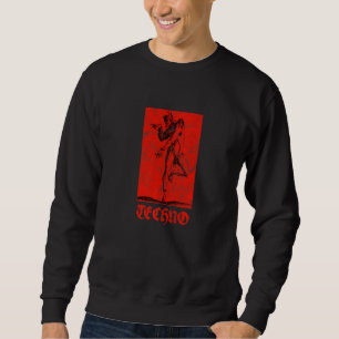 Vintage Techno Devil Club Rave Analogue Dj Acid Ho Sweatshirt