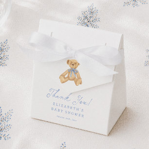 Vintage Teddy Bear Baby Shower Thank You Favour Box