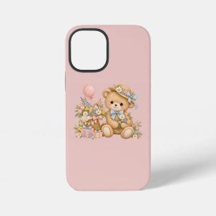 Vintage Teddy Bear Celebration with Wildflowers  iPhone 12 Mini Case