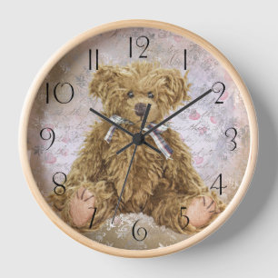 Vintage Teddy Bear Clock