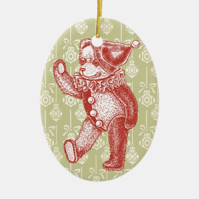 Vintage Teddy Bear Ornament (Front)