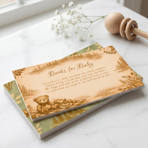 Vintage Teddy Bear Picnic Books for Baby Enclosure Card