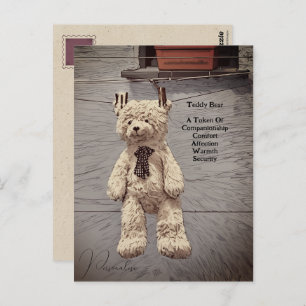 Vintage Teddy Bear Symbolism Quote Cute Postcard