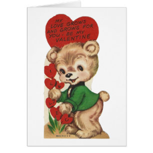 Vintage Teddy Bear Valentine