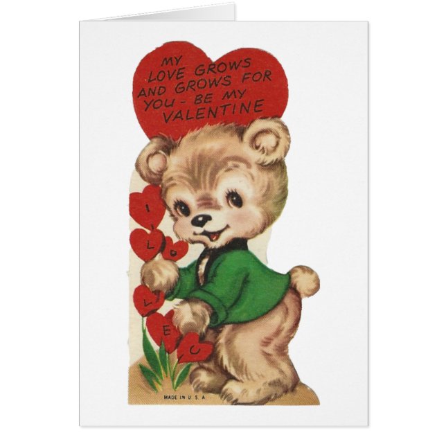 Vintage Teddy Bear Valentine (Front)