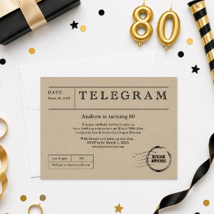 Vintage Telegram Invitation
