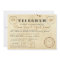Vintage Telegram Invitation Card